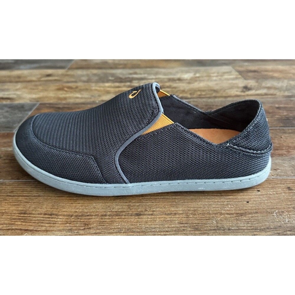 OluKai Nohea Mesh Men's Slip-On Casual Shoes Gray/Orange US 9 EU 42